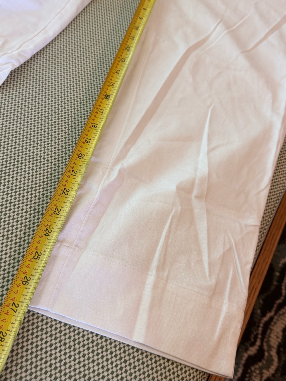 Banana Republic White tapered linen-blend pull on ankle pant Size M #166 - Picture 10 of 14
